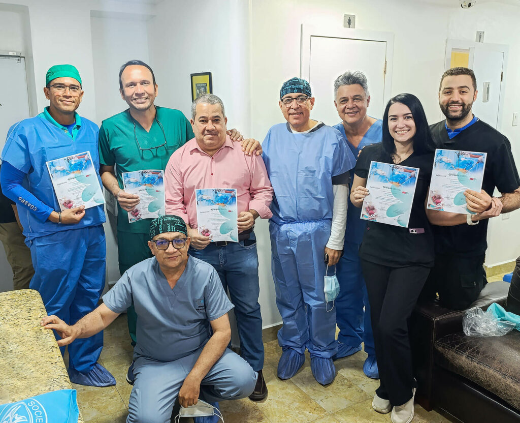 Participantes del curso de histerectomia por laparocopia y vNOTES en Maracay